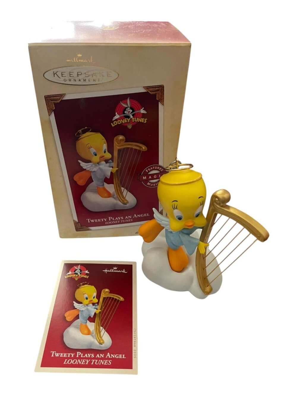 Hallmark Keepsake Ornament 2005 Looney Tunes Tweety Plays An Angel Magic Music
